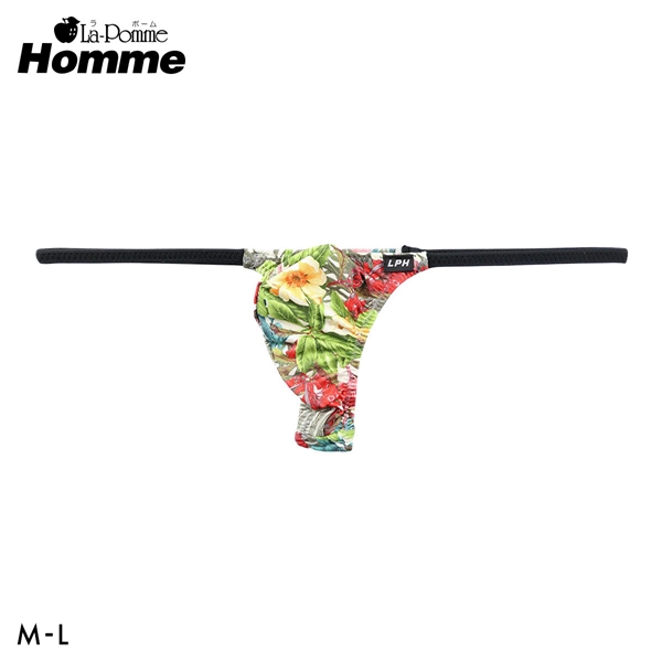 ラポーム オム アマゾンリーフプリント 脇バインダー Tバック ビキニ メンズ 日本製 La-Pomme Homme