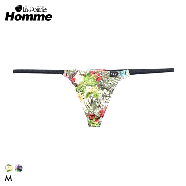 ラポーム オム アマゾンリーフプリント 極小 Tバック ビキニ メンズ 日本製 La-Pomme Homme