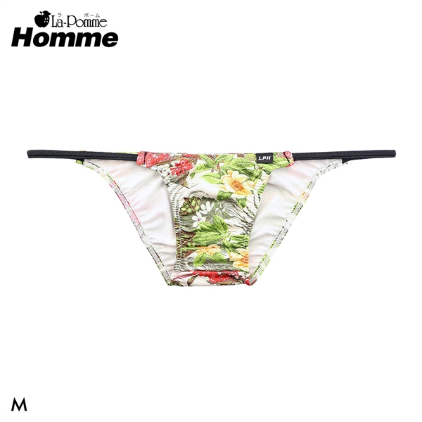 ラポーム オム アマゾンリーフプリント 極小 ハーフバック ビキニ メンズ 日本製 La-Pomme Homme