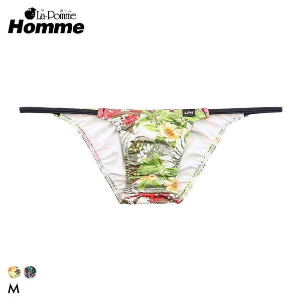 ラポーム オム アマゾンリーフプリント 極小 ハーフバック ビキニ メンズ 日本製 La-Pomme Homme