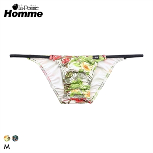 ラポーム オム アマゾンリーフプリント 極小 ハーフバック ビキニ メンズ 日本製 La-Pomme Homme