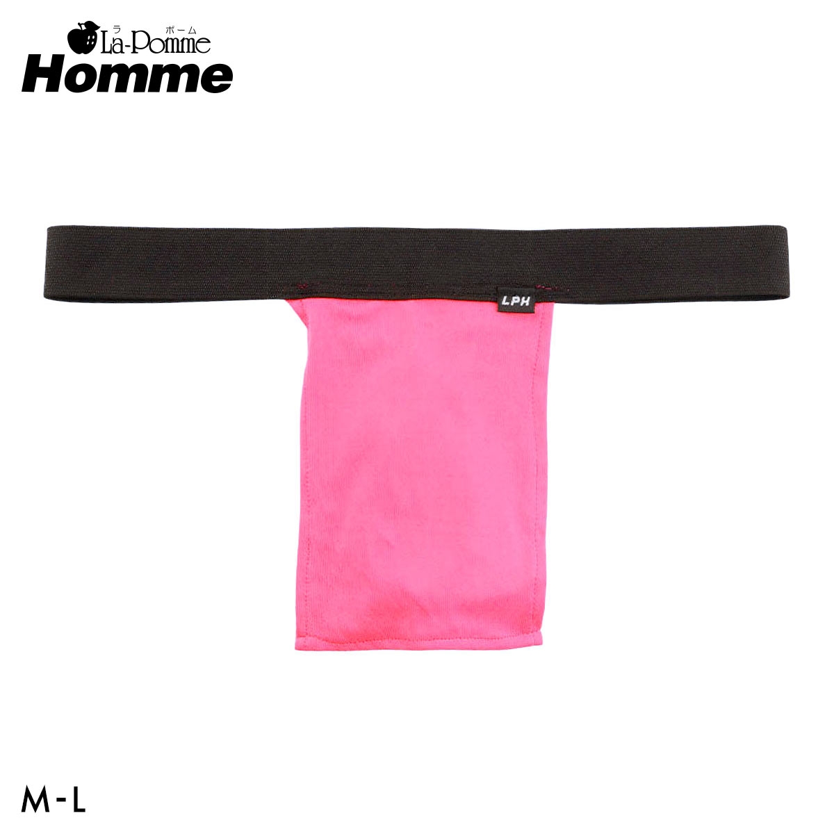 ラポーム オム ウエスト平ゴム ふんどし Tバック ビキニ メンズ 日本製 La-Pomme Homme(RO-ローズ-M)
