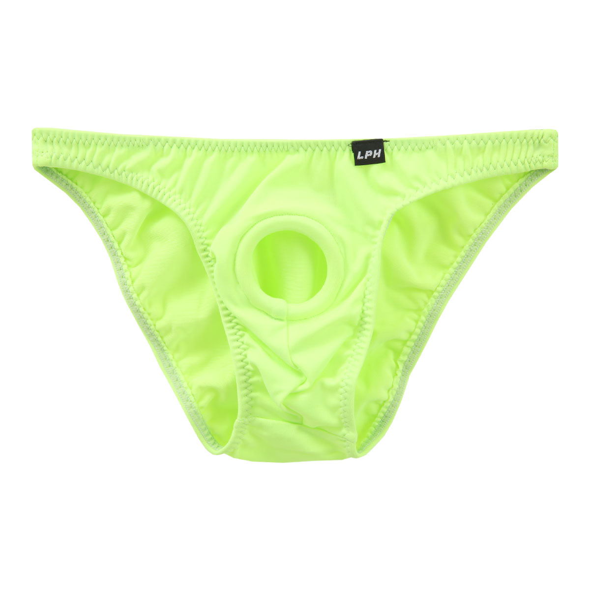 ラポーム オム La-Pomme Homme パワーリング内蔵 フルバック ビキニ メンズ 日本製(LGR-薄グリーン-M)