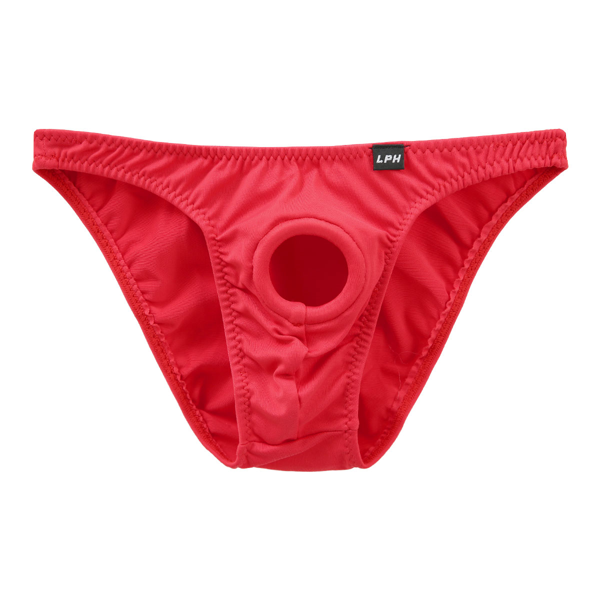 ラポーム オム La-Pomme Homme パワーリング内蔵 フルバック ビキニ メンズ 日本製(RE-レッド-M)