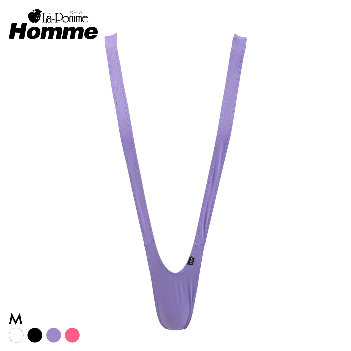 ラポーム オム ショルダーTバック ビキニ メンズ 日本製 La-Pomme Homme(PU-パープル-M)