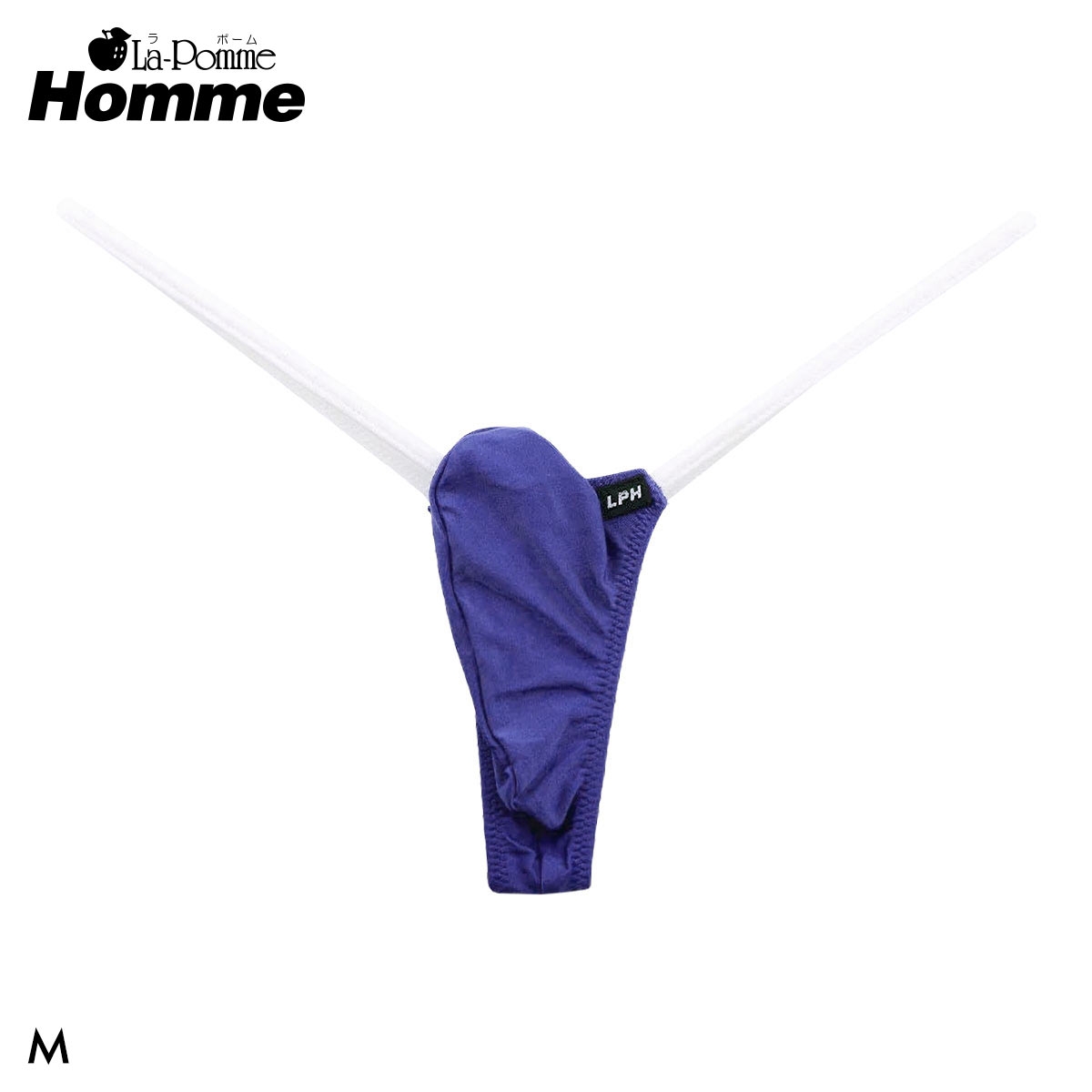 ラポーム オム MFS 3Dポーチ Tバック ショーツ メンズ La-Pomme Homme(NV-ネイビー-M)