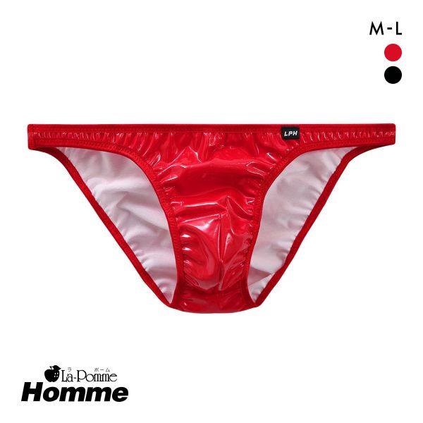 【メール便(6)】 ラポーム オム エナメル フルバック ビキニ 日本製 メンズ 前とじ La-Pomme Homme 【メール便(6)】 ラポーム オム エナメル フルバック ビキニ 日本製 メンズ 前とじ La-Pomme Homme