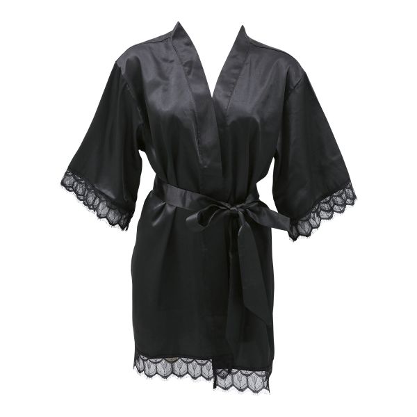 シークレットスタイル Secret Style サテンランジェリー ガウン M-L カーディガン ミディ ローブ 羽織 パジャマ ルームウェア