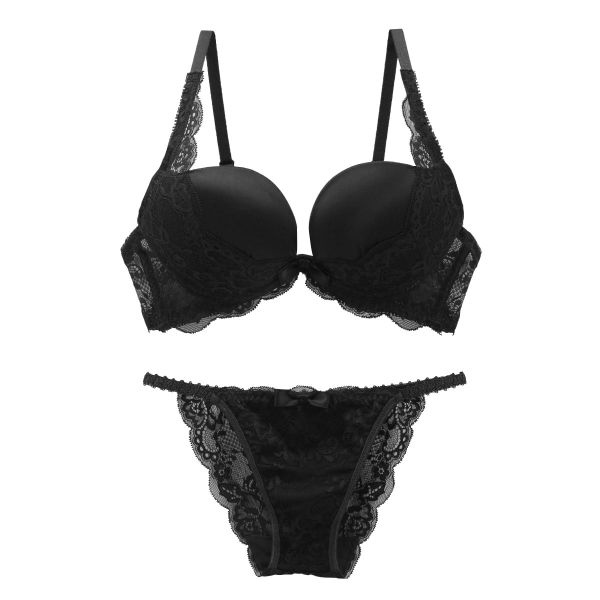 ギャラシー 美乳ブラ 3/4カップ ブラジャー ショーツ セット ベーシック 盛りブラ 谷間ブラ Wパッド 定番カラー