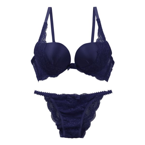 ギャラシー 美乳ブラ 3/4カップ ブラジャー ショーツ セット ベーシック 盛りブラ 谷間ブラ Wパッド 定番カラー