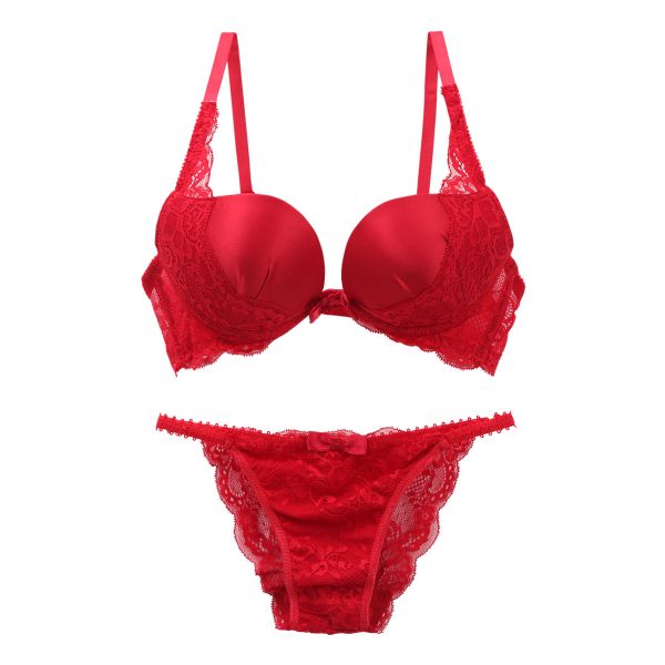 ギャラシー 美乳ブラ 3/4カップ ブラジャー ショーツ セット ベーシック 盛りブラ 谷間ブラ Wパッド 定番カラー