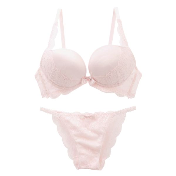 ギャラシー 美乳ブラ 3/4カップ ブラジャー ショーツ セット ベーシック 盛りブラ 谷間ブラ Wパッド 定番カラー