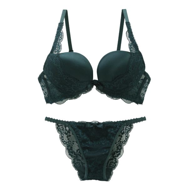 ギャラシー 美乳ブラ 3/4カップ ブラジャー ショーツ セット ベーシック 盛りブラ 谷間ブラ Wパッド 定番カラー