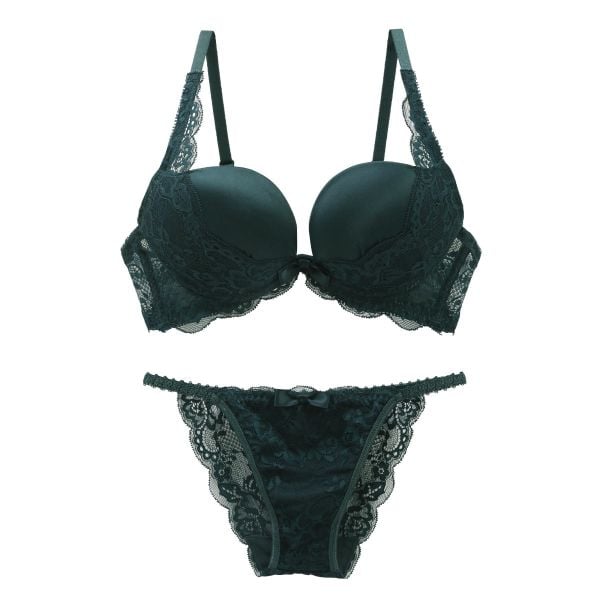 ギャラシー 美乳ブラ 3/4カップ ブラジャー ショーツ セット ベーシック 盛りブラ 谷間ブラ Wパッド 定番カラー