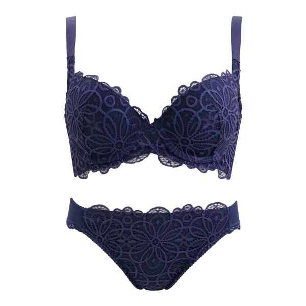 ギャラシー 美乳ブラ 背中すっきり脇高 3/4カップ ブラショーツセット BCDE