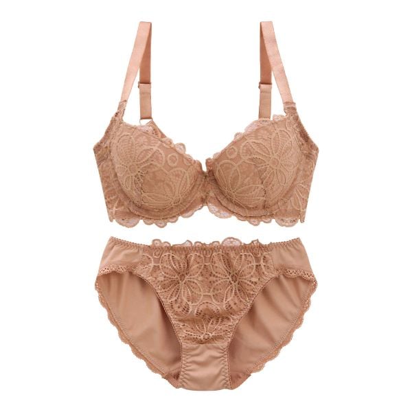 ギャラシー 美乳ブラ 背中すっきり脇高 3/4カップ ブラショーツセット BCDE