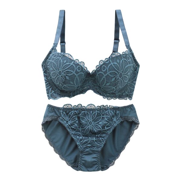 ギャラシー 美乳ブラ 背中すっきり脇高 3/4カップ ブラショーツセット BCDE