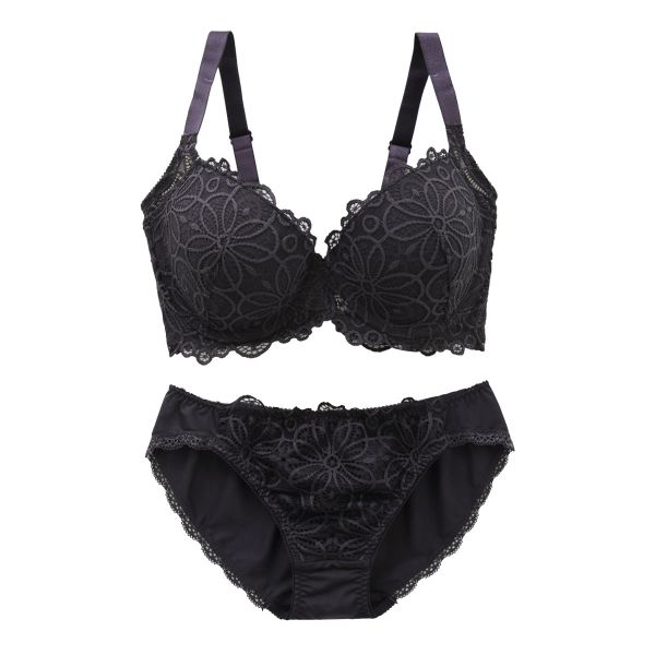 ギャラシー 美乳ブラ 背中すっきり脇高 3/4カップ ブラショーツセット GHI