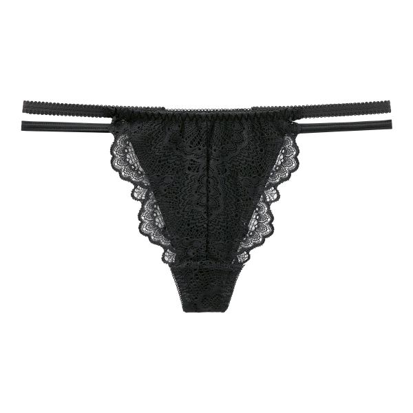 ギャラシー 美乳ブラ コーディネイト Tバック ショーツ 総レース ダブルストリング タンガ ソング レディース 単品