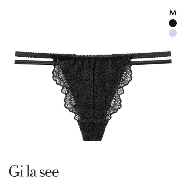 ギャラシー 美乳ブラ コーディネイト Tバック ショーツ 総レース ダブルストリング タンガ ソング レディース 単品
