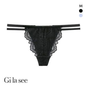 ギャラシー 美乳ブラ コーディネイト Tバック ショーツ 総レース ダブルストリング タンガ ソング レディース 単品