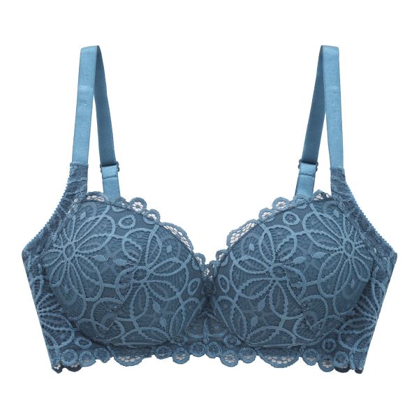 ギャラシー 背中すっきり脇高 ノンワイヤー ブラジャー 単品 M L LL 3L 乳がんパッド対応 パッドポケット付き