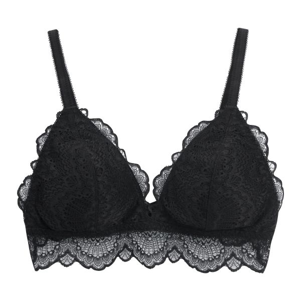ギャラシー 美乳ブラ ノンワイヤー ブラジャー ブラレット 総レース 単品