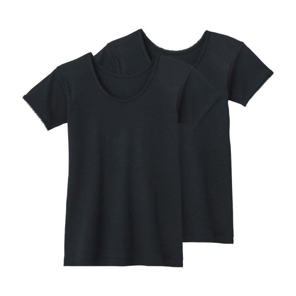 グンゼ GUNZE キッズ ジュニア 女児 半袖シャツ 2枚組 ガールズ やわらか綿100％ 子供肌着 女の子