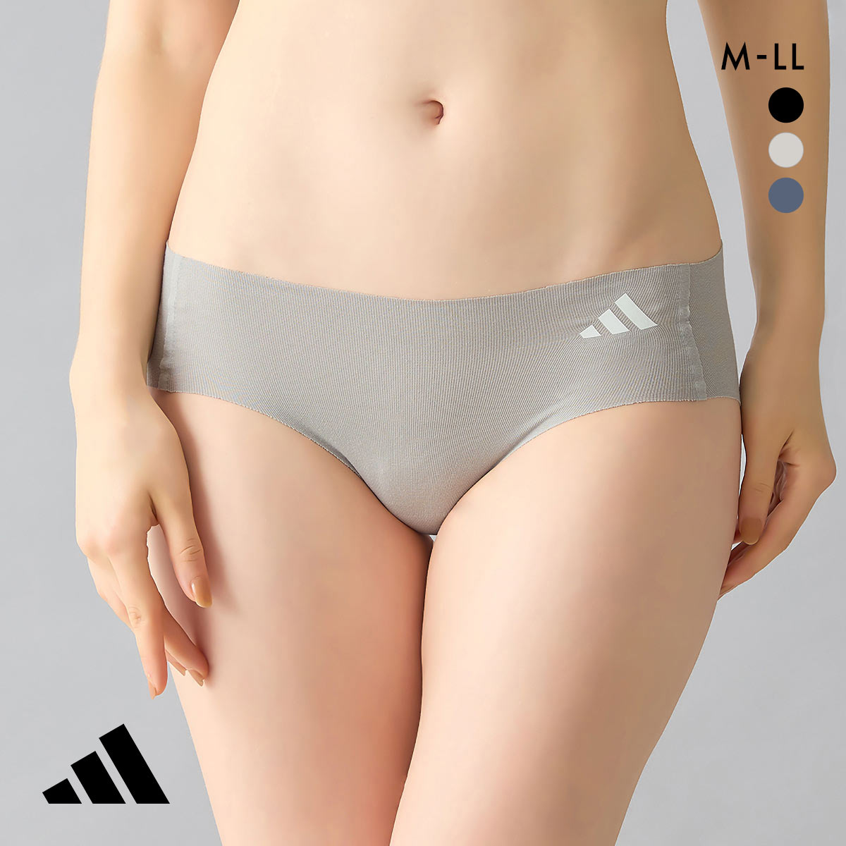 アディダス 無縫製ショーツ レディース adidas(LGY-薄グレー-M)