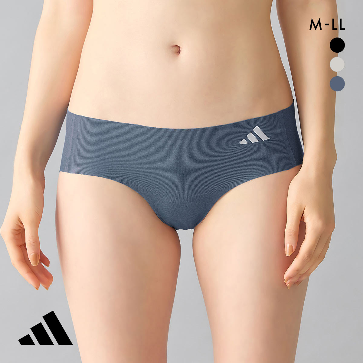 アディダス 無縫製ショーツ レディース adidas(BGY-ブルーグレー-M)
