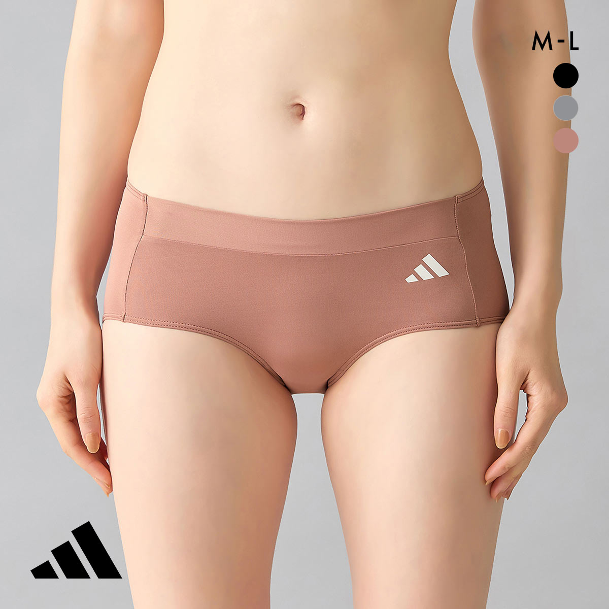 アディダス スタンダードショーツ レディース adidas(LBR-薄ブラウン-M)