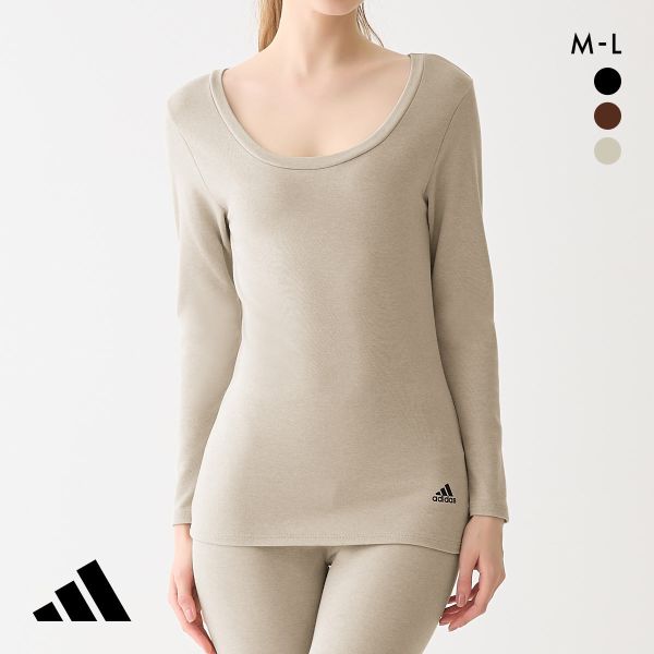 アディダス 8分袖インナー 吸湿発熱 レディース adidas
