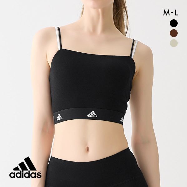 アディダス ブラキャミ ショート丈 カップ付き キャミソール インナー レディース 吸汗速乾 adidas