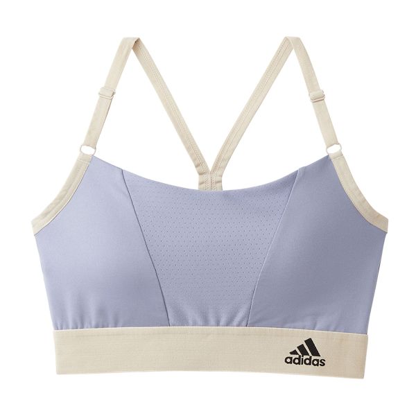 アディダス adidas エアースルー ハーフトップ レディース スポーツブラ ノンワイヤー ブラジャー 吸汗速乾 単品