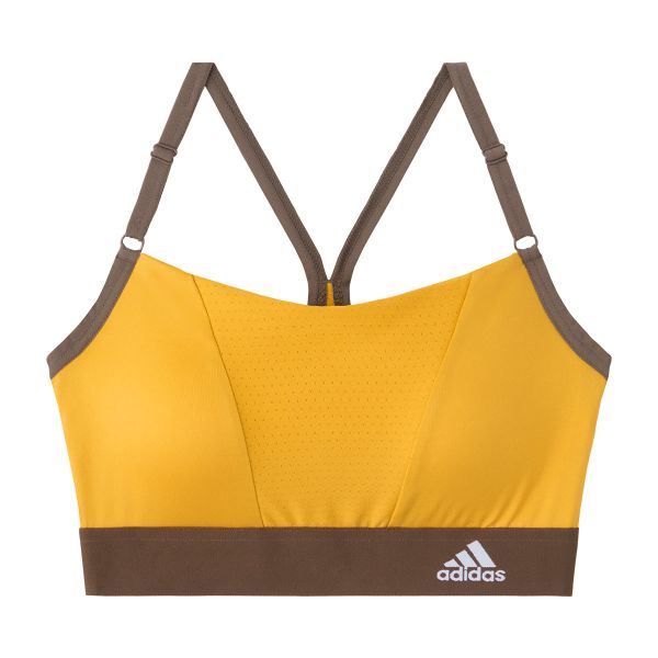 アディダス adidas エアースルー ハーフトップ レディース スポーツブラ ノンワイヤー ブラジャー 吸汗速乾 単品