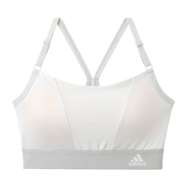 アディダス adidas エアースルー ハーフトップ レディース スポーツブラ ノンワイヤー ブラジャー 吸汗速乾 単品