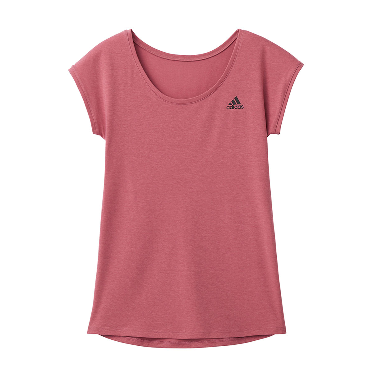 アディダス adidas フレンチスリーブ Tシャツ レディース ベーシック 吸汗速乾 綿混(ROP-ローズピンク-S)