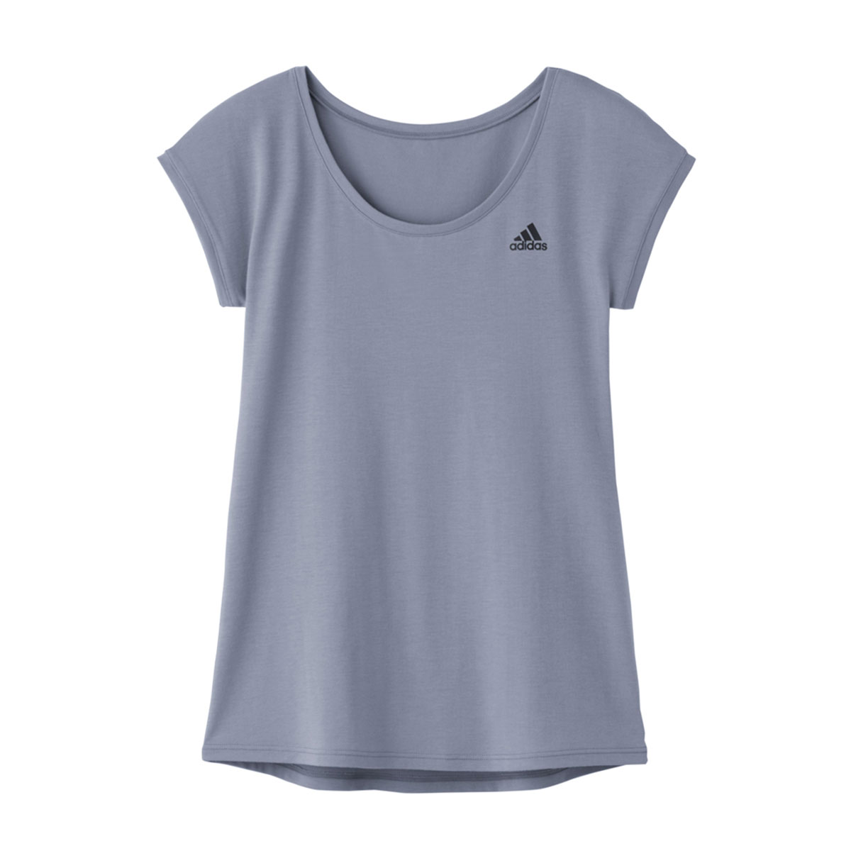 アディダス adidas フレンチスリーブ Tシャツ レディース ベーシック 吸汗速乾 綿混(PGY-パープルグレー-S)