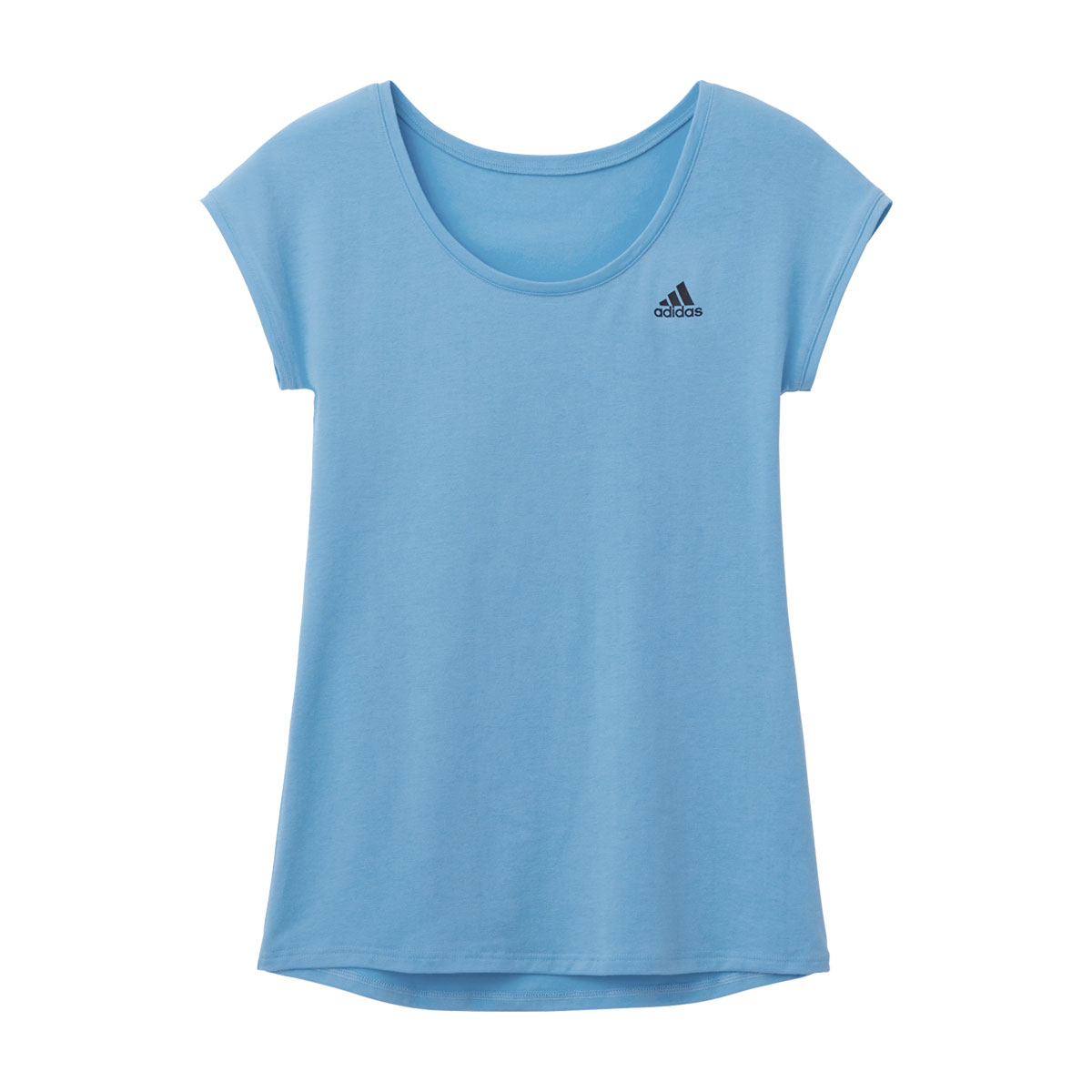 アディダス adidas フレンチスリーブ Tシャツ レディース ベーシック 吸汗速乾 綿混(SKY-スカイブルー-S)