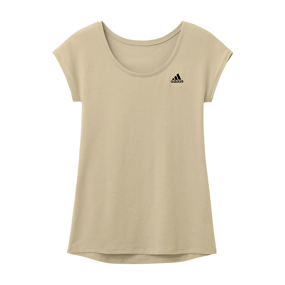 アディダス adidas フレンチスリーブ Tシャツ レディース ベーシック 吸汗速乾 綿混(BE-ベージュ-S)