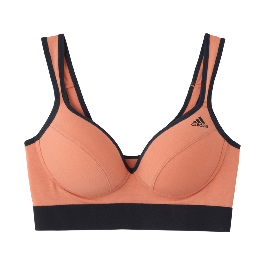 アディダス adidas スポーツブラ ノンワイヤー ブラジャー レディース ベーシック 吸汗速乾 ワイヤレスブラ 単品(LPI-薄ピンク-S)