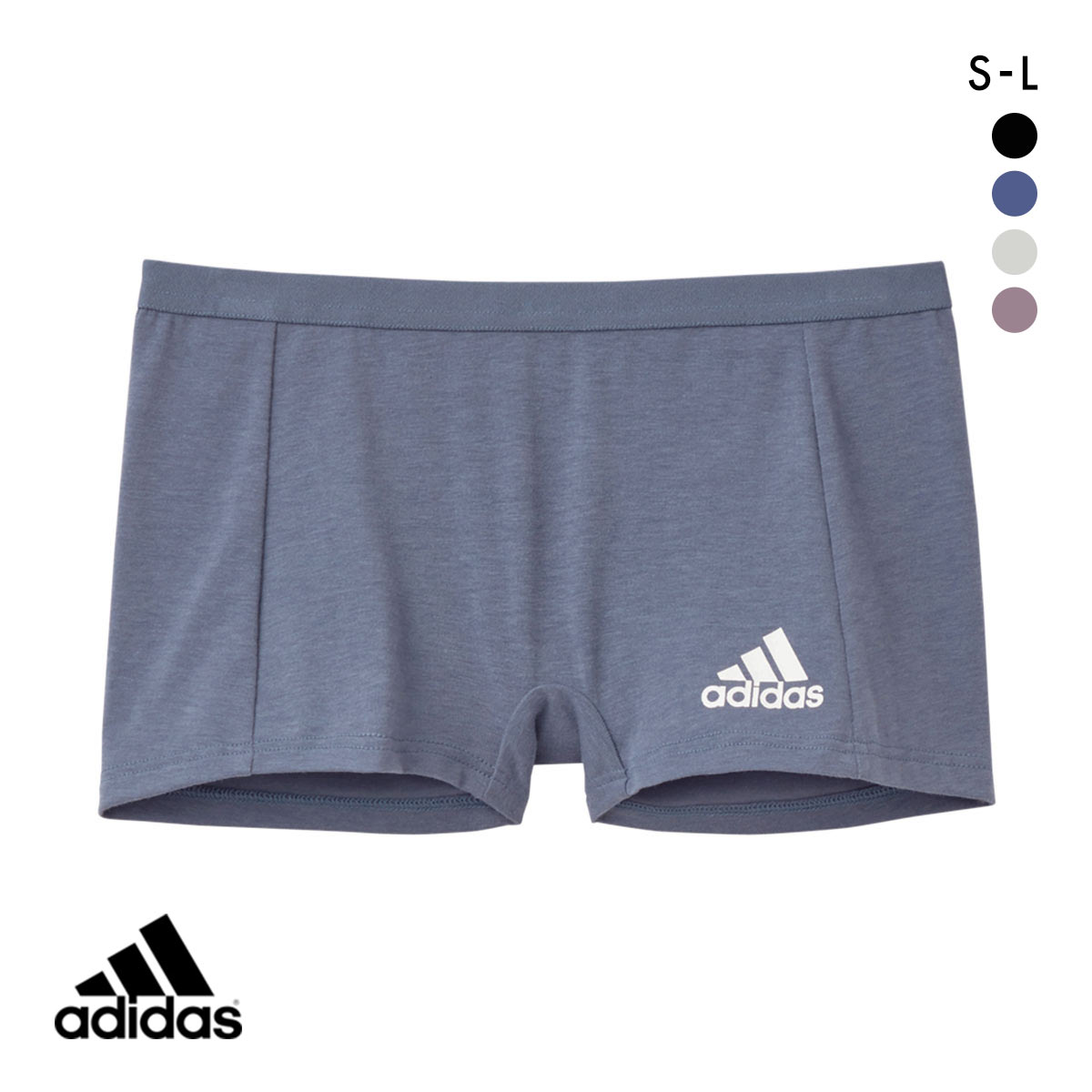 アディダス adidas ハーフショーツ ボーイレングス スポーツショーツ レディース 綿混 単品(BU-ブルー-S)