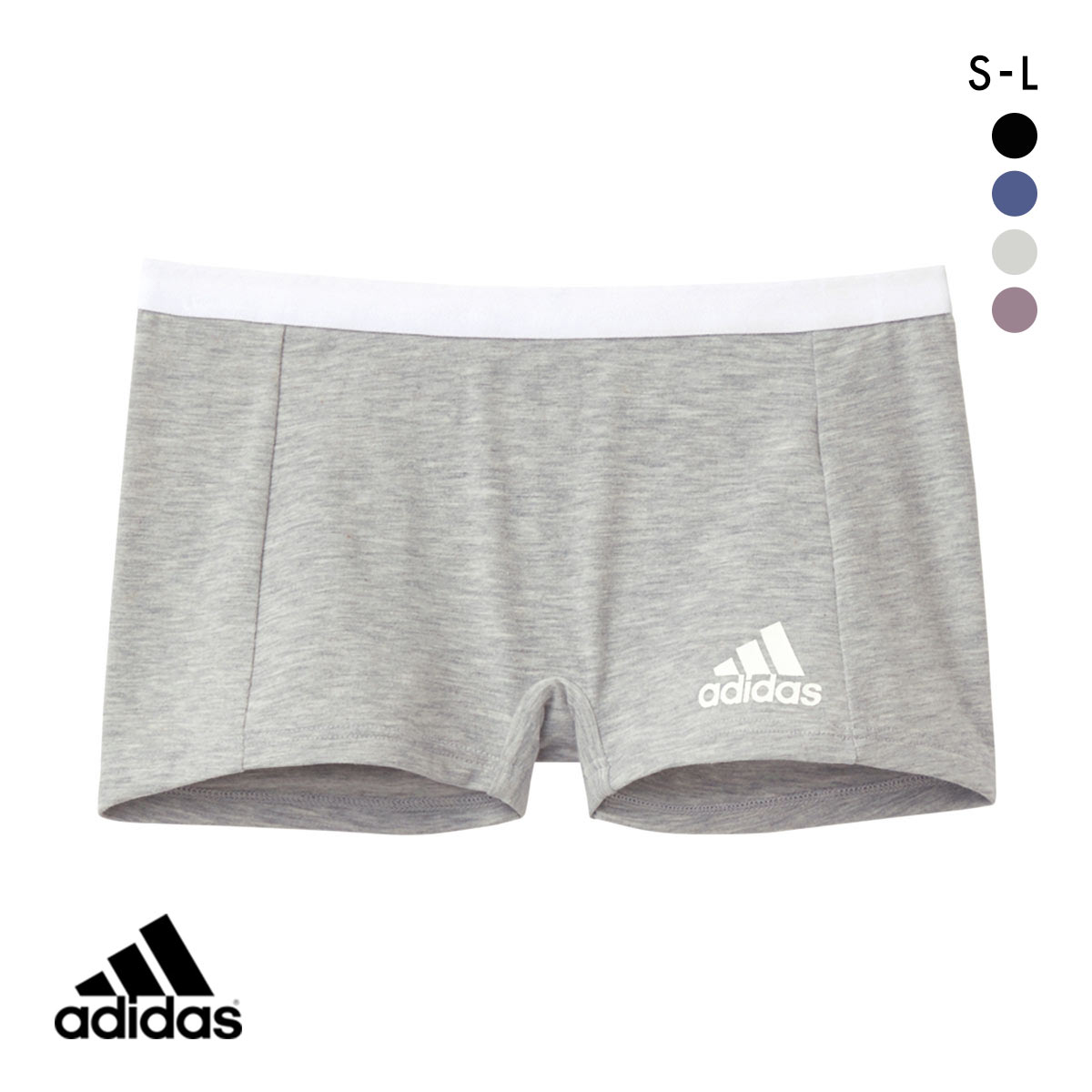 アディダス adidas ハーフショーツ ボーイレングス スポーツショーツ レディース 綿混 単品(HGY-杢グレー-S)