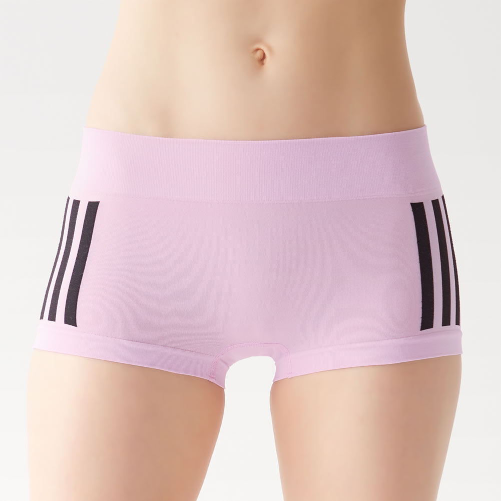アディダス adidas ハーフショーツ ボーイレングス レディース 単品(LC-ライラック-M)