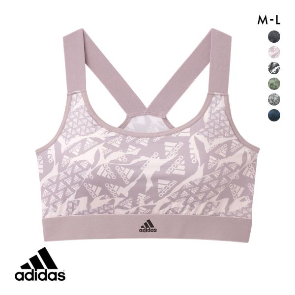 アディダス adidas ハーフトップ ノンワイヤー ブラジャー レディース スポーツブラ Yバック 単品