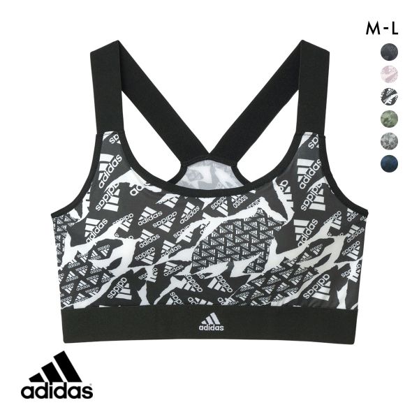 アディダス adidas ハーフトップ ノンワイヤー ブラジャー レディース スポーツブラ Yバック 単品