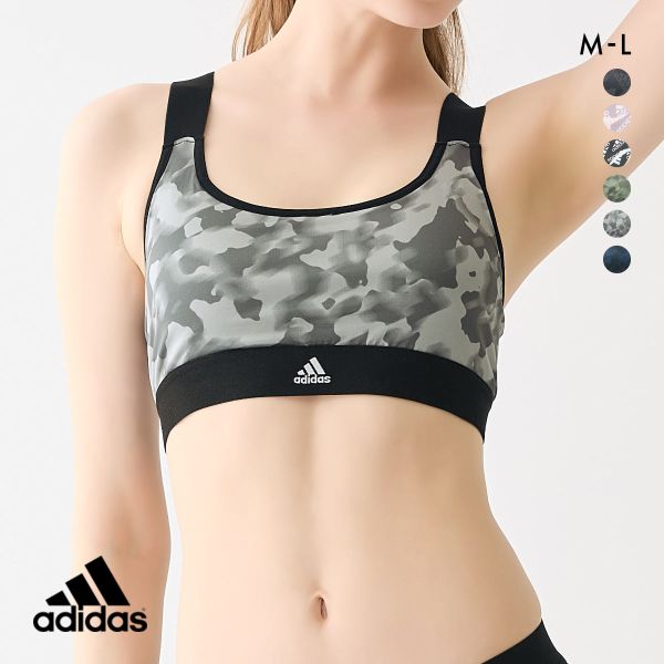 アディダス adidas ハーフトップ ノンワイヤー ブラジャー レディース スポーツブラ Yバック 単品