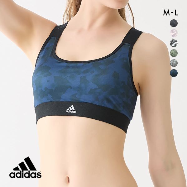 アディダス adidas ハーフトップ ノンワイヤー ブラジャー レディース スポーツブラ Yバック 単品