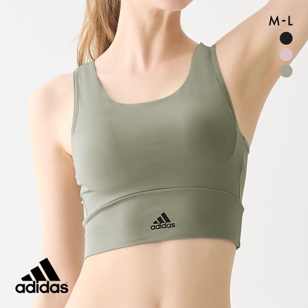 アディダス adidas クロップトップ ノンワイヤー ブラジャー スポーツブラ 単品