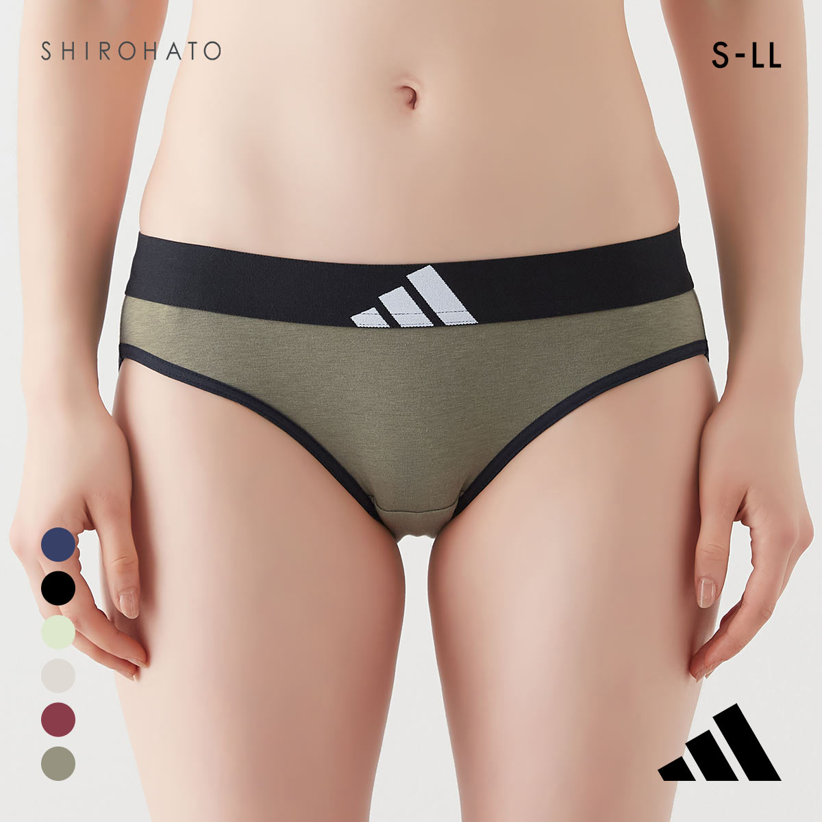 アディダス ハーフショーツ レディース adidas(KH-カーキ-S)